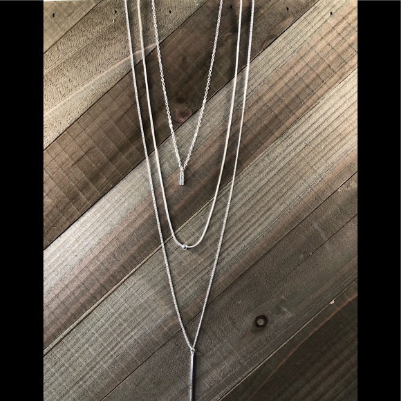 Jewelry - Silver tone 3 layer boho necklace